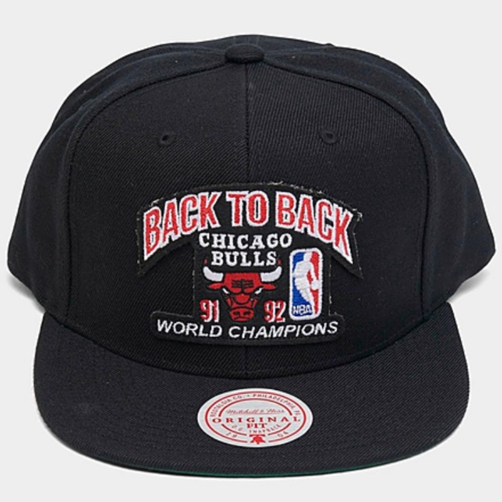Mitchell & Ness Chicago Bulls Back to Back 91/92 NBA Finals Snapback Hat Black